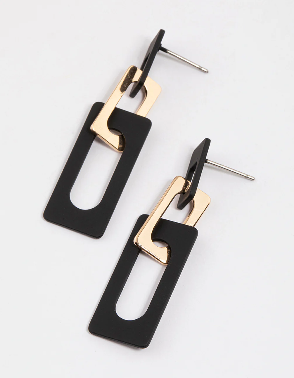 2150-black-coated-double-rectangle-drop-earrings-1.webp Black Coated Double Rectangle Drop Earrings