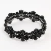 2152-black-coated-flower-stretch-bracelet-1.webp Black Coated Flower Stretch Bracelet