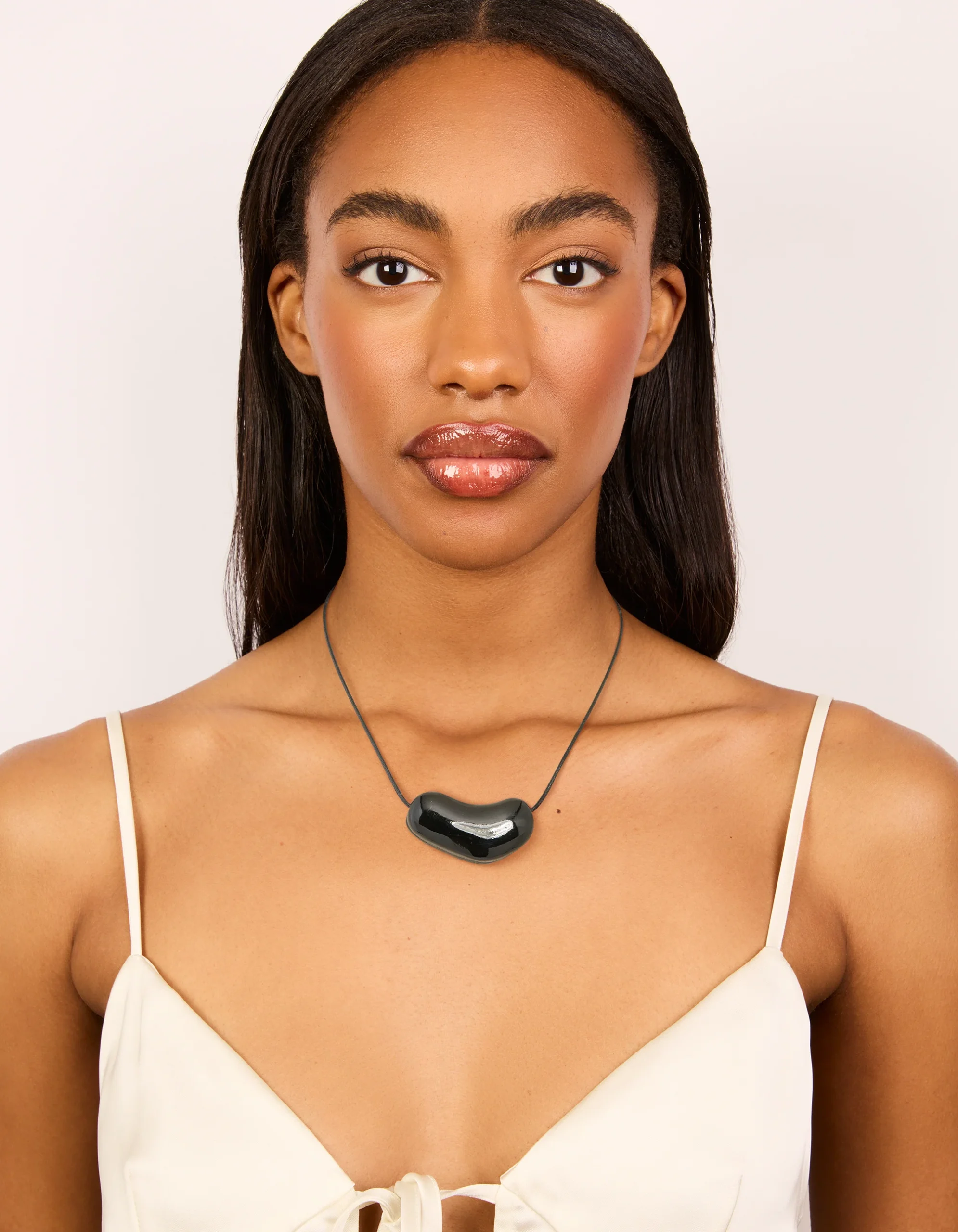2159-black-coated-metal-baby-pebble-orb-cord-necklace-3.webp Black Coated Metal Baby Pebble Orb Cord Necklace