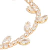 Gold Cubic Zirconia Marquise Vine Toggle Bracelet