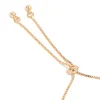 Gold Cubic Zirconia Marquise Vine Toggle Bracelet