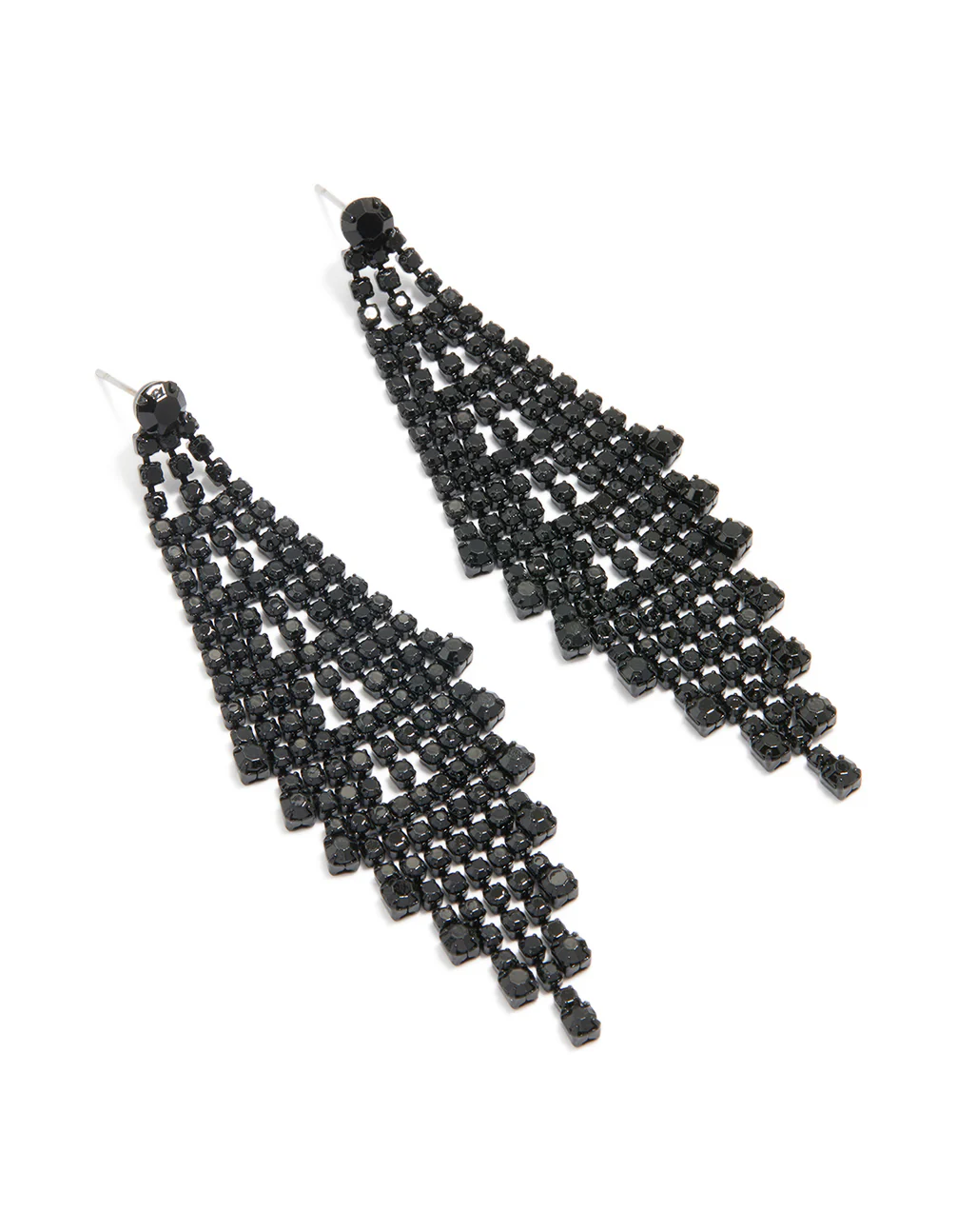 2162-black-coated-metal-diamante-chandelier-drop-earrings-1.webp Black Coated Metal Diamante Chandelier Drop Earrings