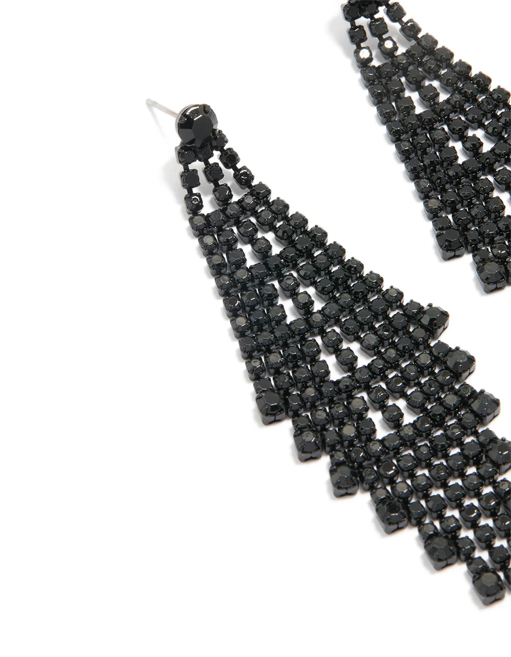2162-black-coated-metal-diamante-chandelier-drop-earrings-2.webp Black Coated Metal Diamante Chandelier Drop Earrings
