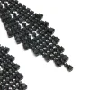 2162-black-coated-metal-diamante-chandelier-drop-earrings-3.webp Black Coated Metal Diamante Chandelier Drop Earrings