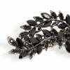 Black Coated Metal Diamante Classic Vine Hair Clip