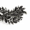 Black Coated Metal Diamante Classic Vine Hair Clip