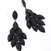 2164-black-coated-metal-diamante-leaf-earrings-1.webp Black Coated Metal Diamante Leaf Earrings