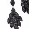 2164-black-coated-metal-diamante-leaf-earrings-2.webp Black Coated Metal Diamante Leaf Earrings