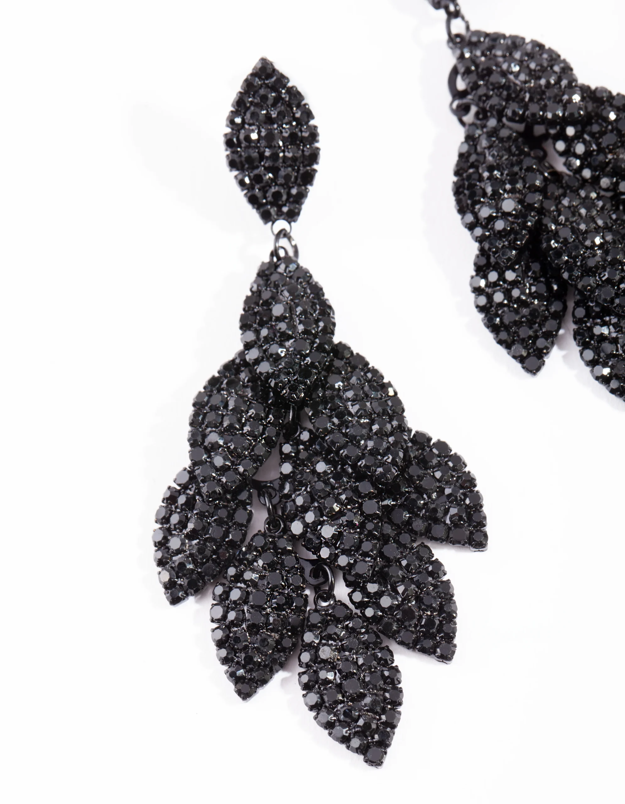 2164-black-coated-metal-diamante-leaf-earrings-2.webp Black Coated Metal Diamante Leaf Earrings