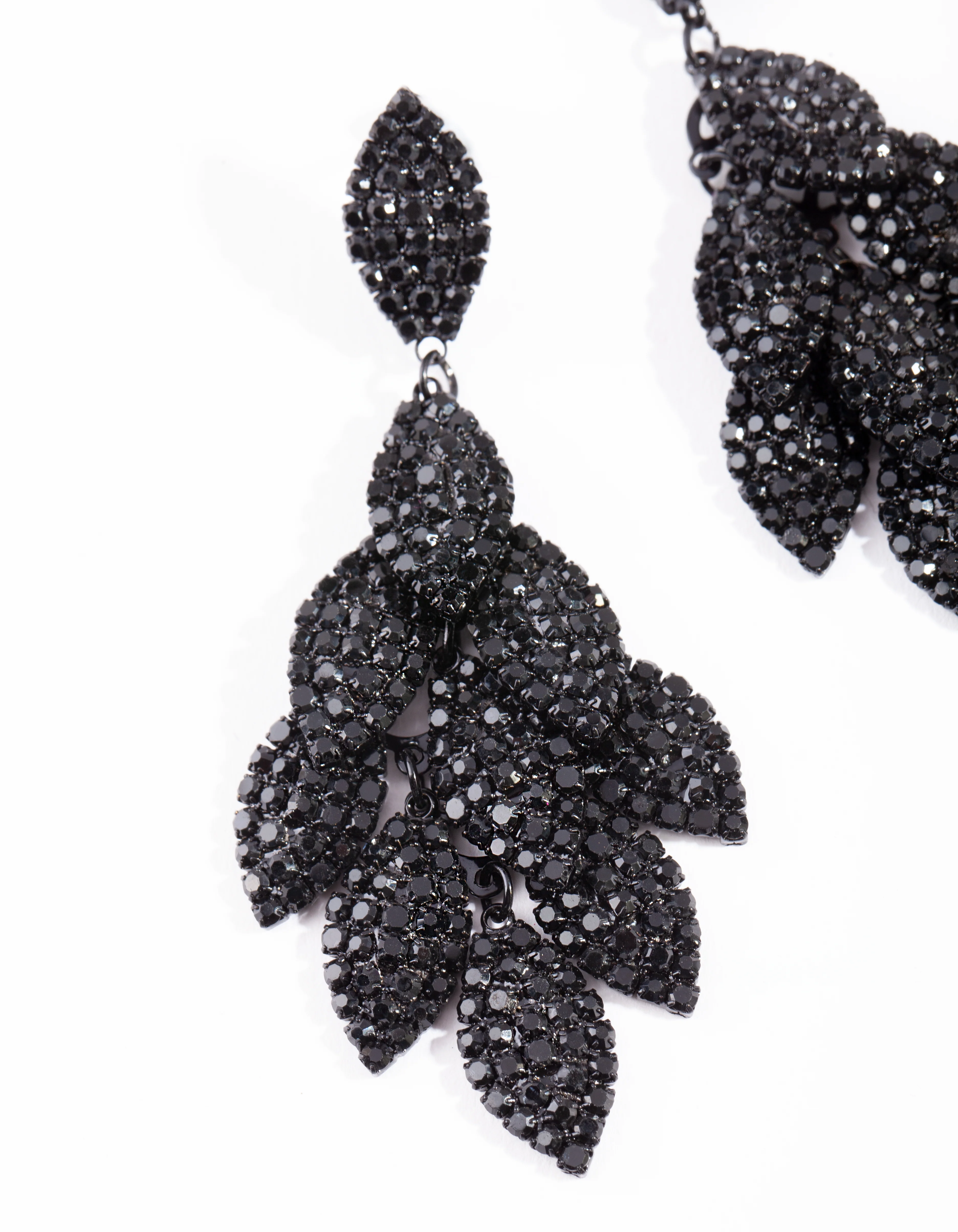 2164-black-coated-metal-diamante-leaf-earrings-2.webp Black Coated Metal Diamante Leaf Earrings