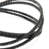Black Coated Metal Diamante Pavé Wrap Wrist Cuff