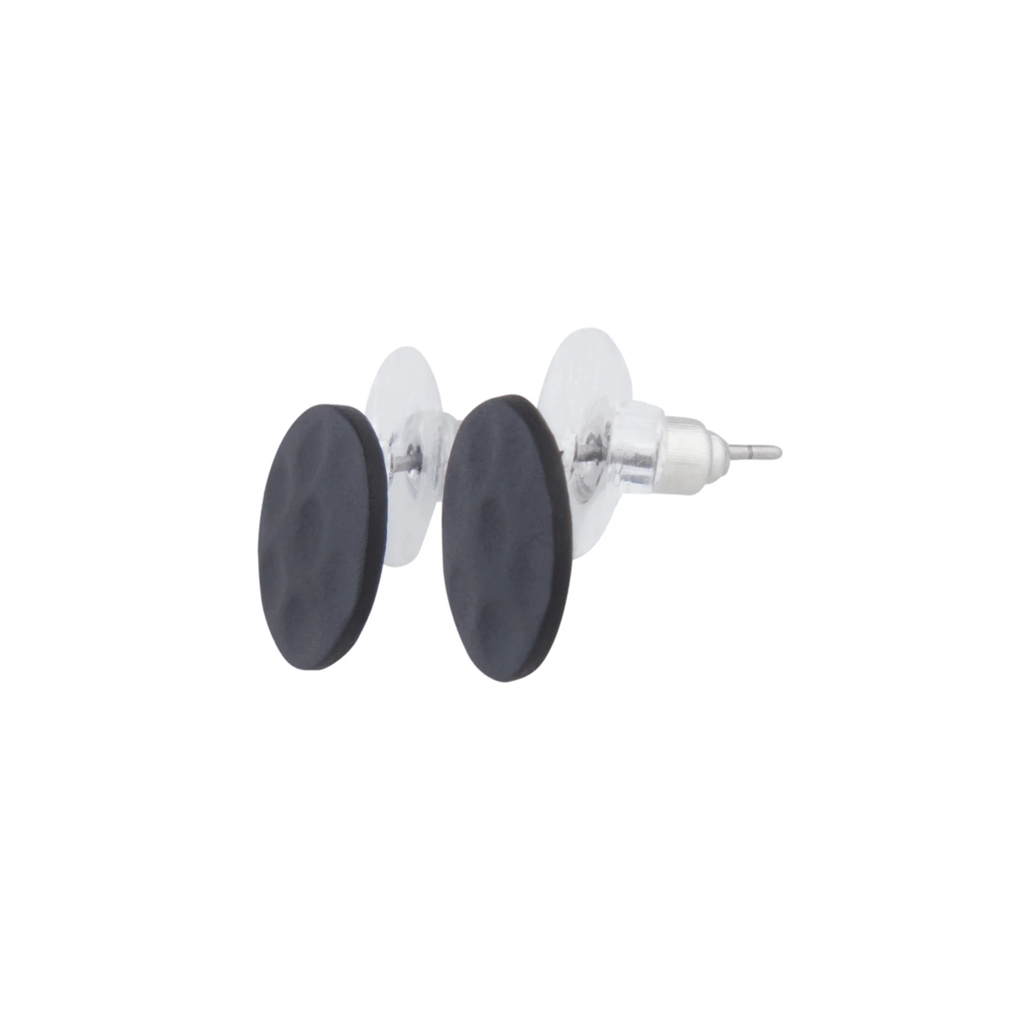 2169-black-coated-metal-hammered-disc-stud-1.webp Black Coated Metal Hammered Disc Stud
