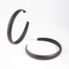 Black Coated Metal Hoop Earrings
