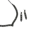 2173-black-coated-metal-rectangle-pointed-necklace-earrings-set-1.webp Black Coated Metal Rectangle Pointed Necklace & Earrings Set