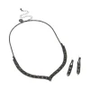 2173-black-coated-metal-rectangle-pointed-necklace-earrings-set-2.webp Black Coated Metal Rectangle Pointed Necklace & Earrings Set