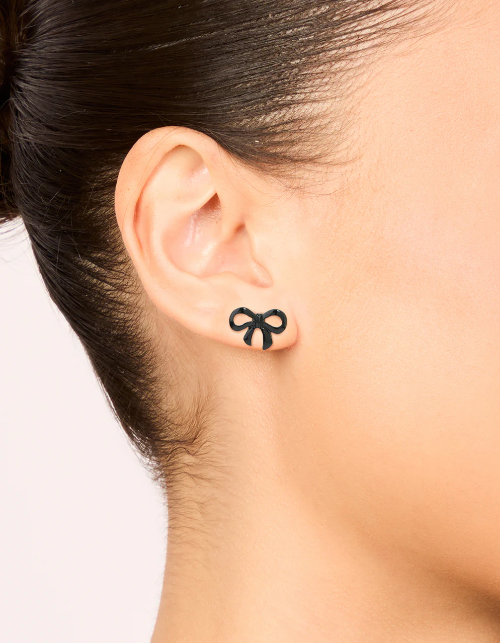 2174-black-coated-metal-ribbon-bow-stud-earrings-2.webp Black Coated Metal Ribbon Bow Stud Earrings