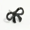 2174-black-coated-metal-ribbon-bow-stud-earrings-4.webp Black Coated Metal Ribbon Bow Stud Earrings
