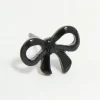 2174-black-coated-metal-ribbon-bow-stud-earrings-5.webp Black Coated Metal Ribbon Bow Stud Earrings