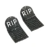 2176-black-coated-metal-rip-drop-earrings-1.webp Black Coated Metal RIP Drop Earrings