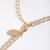 Gold Cubic Zirconia Point Necklace