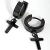 2184-black-coated-metal-surgical-steel-cross-huggie-earrings-4.webp Black Coated Metal Surgical Steel Cross Huggie Earrings