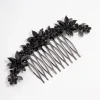 2194-black-coated-simple-diamante-flower-hair-comb-1.webp Black Coated Simple Diamante Flower Hair Comb