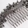 2194-black-coated-simple-diamante-flower-hair-comb-3.webp Black Coated Simple Diamante Flower Hair Comb