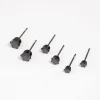 Black Coated Surgical Steel Classic Stud Earrings Pack
