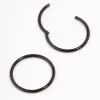 Black Coated Surgical Steel Fine Sleeper Earrings 10mm
