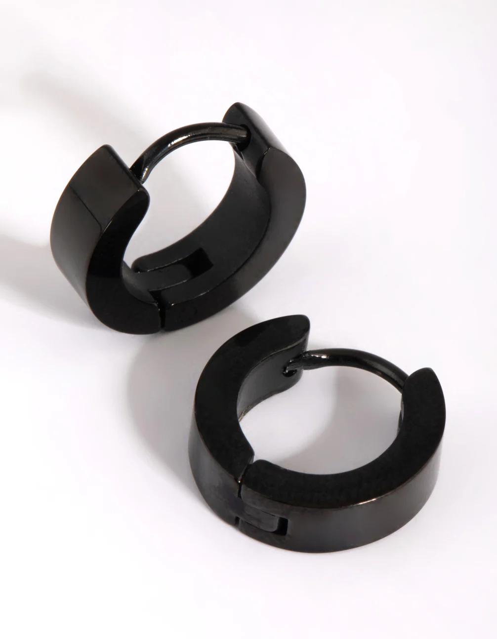 2200-black-coated-surgical-steel-wide-huggie-earrings-1.webp Black Coated Surgical Steel Wide Huggie Earrings