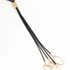 Black Cord & Gold Tassel Necklace