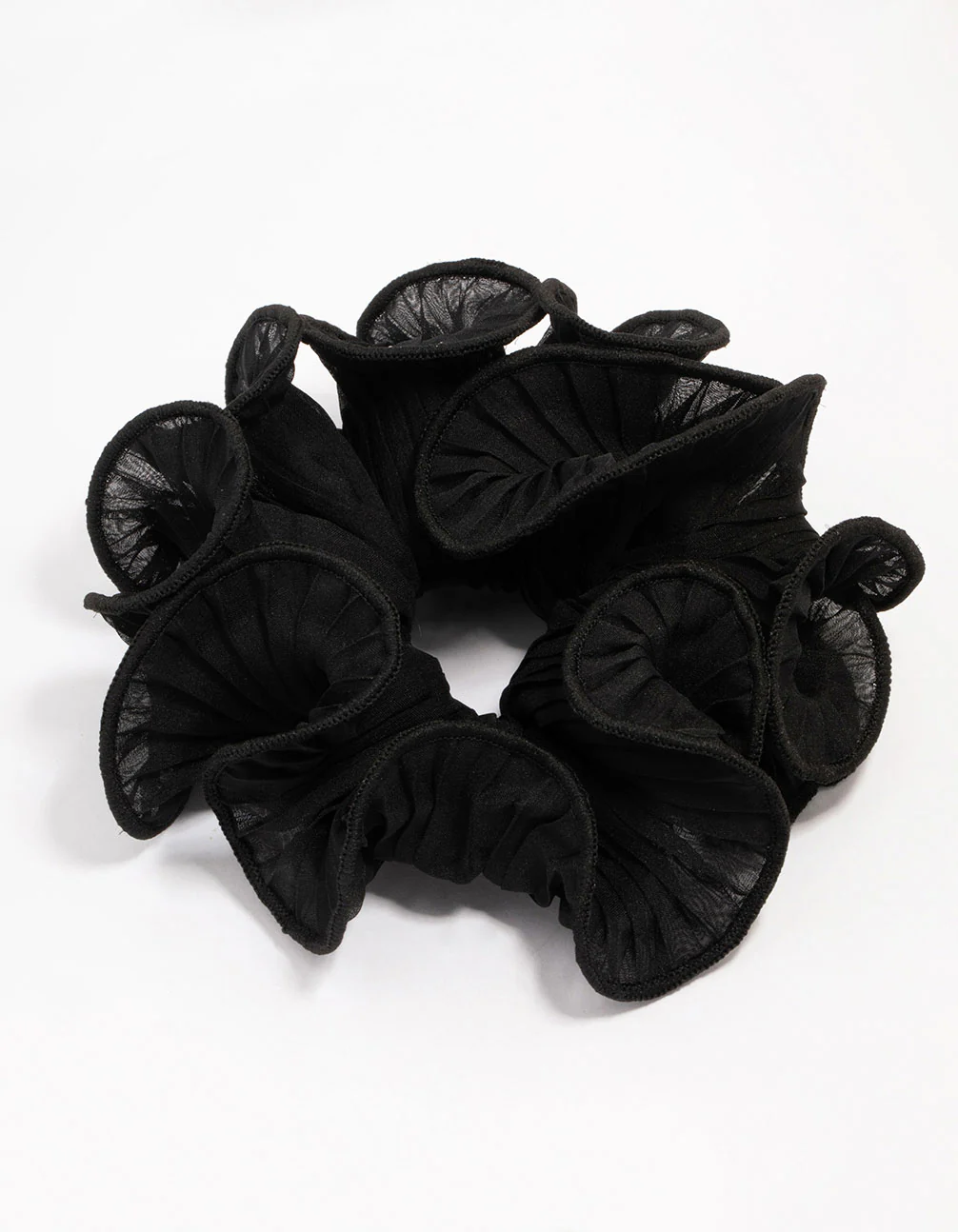 2208-black-crinkle-fabric-statement-scrunchie-1.webp Black Crinkle Fabric Statement Scrunchie