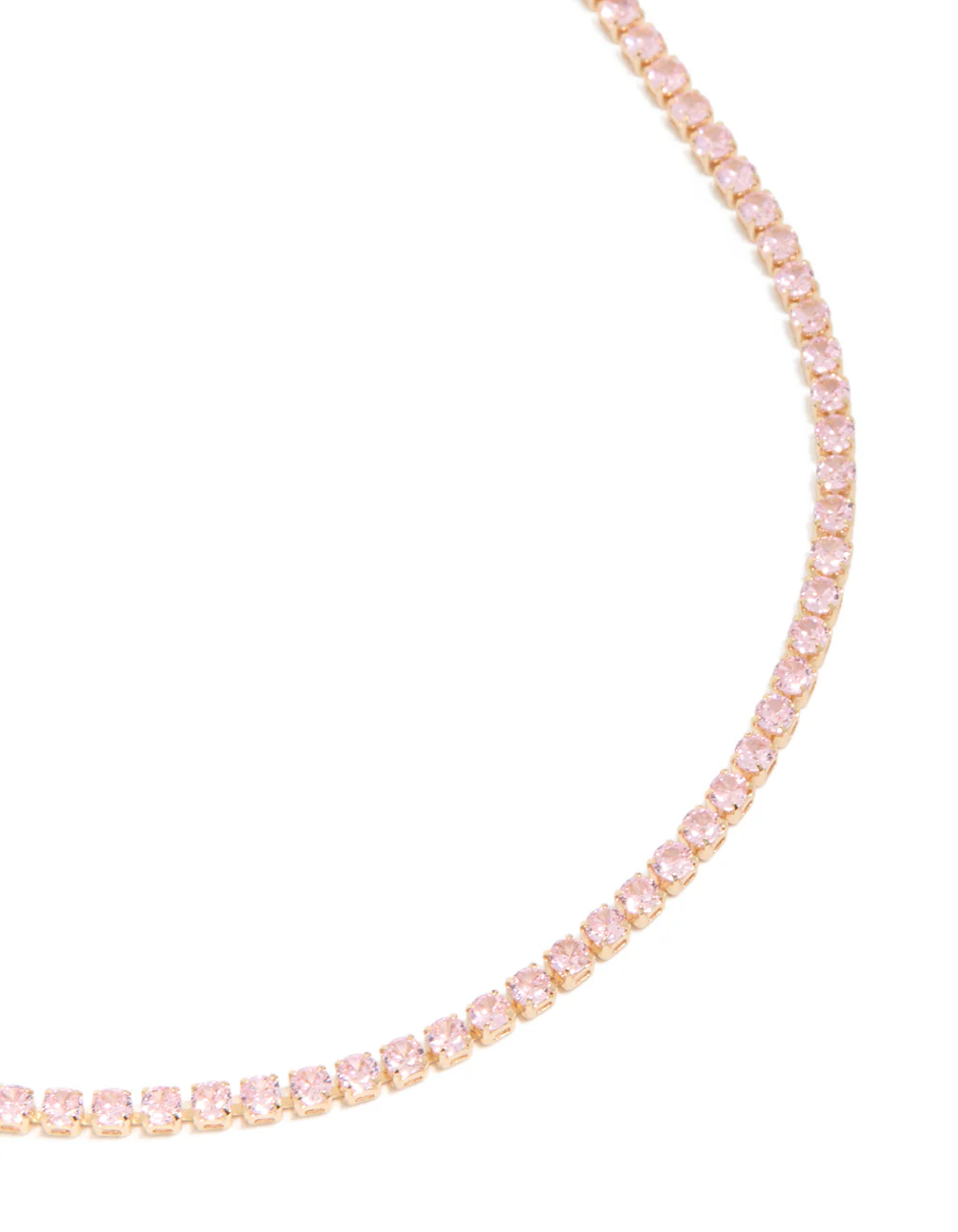 Gold Dainty Cubic Zirconia Tennis Necklace