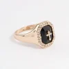 Black Cross Signet Ring