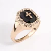 Black Cross Signet Ring