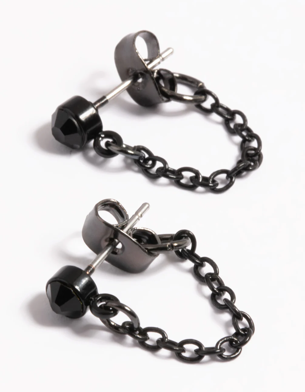 2217-black-crystal-chain-stud-earrings-1.webp Black Crystal Chain Stud Earrings
