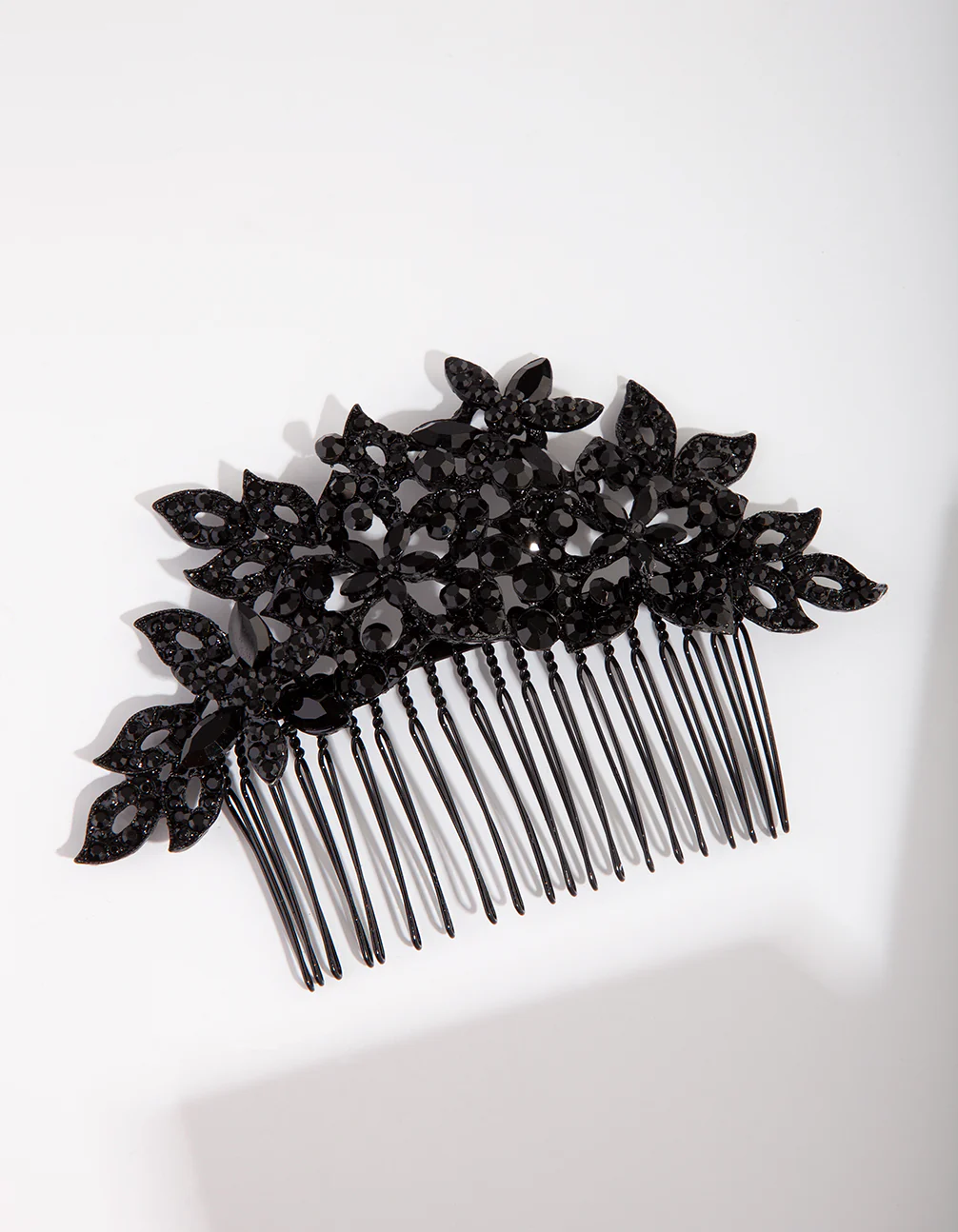 2218-black-crystal-floral-hair-comb-1.webp Black Crystal Floral Hair Comb