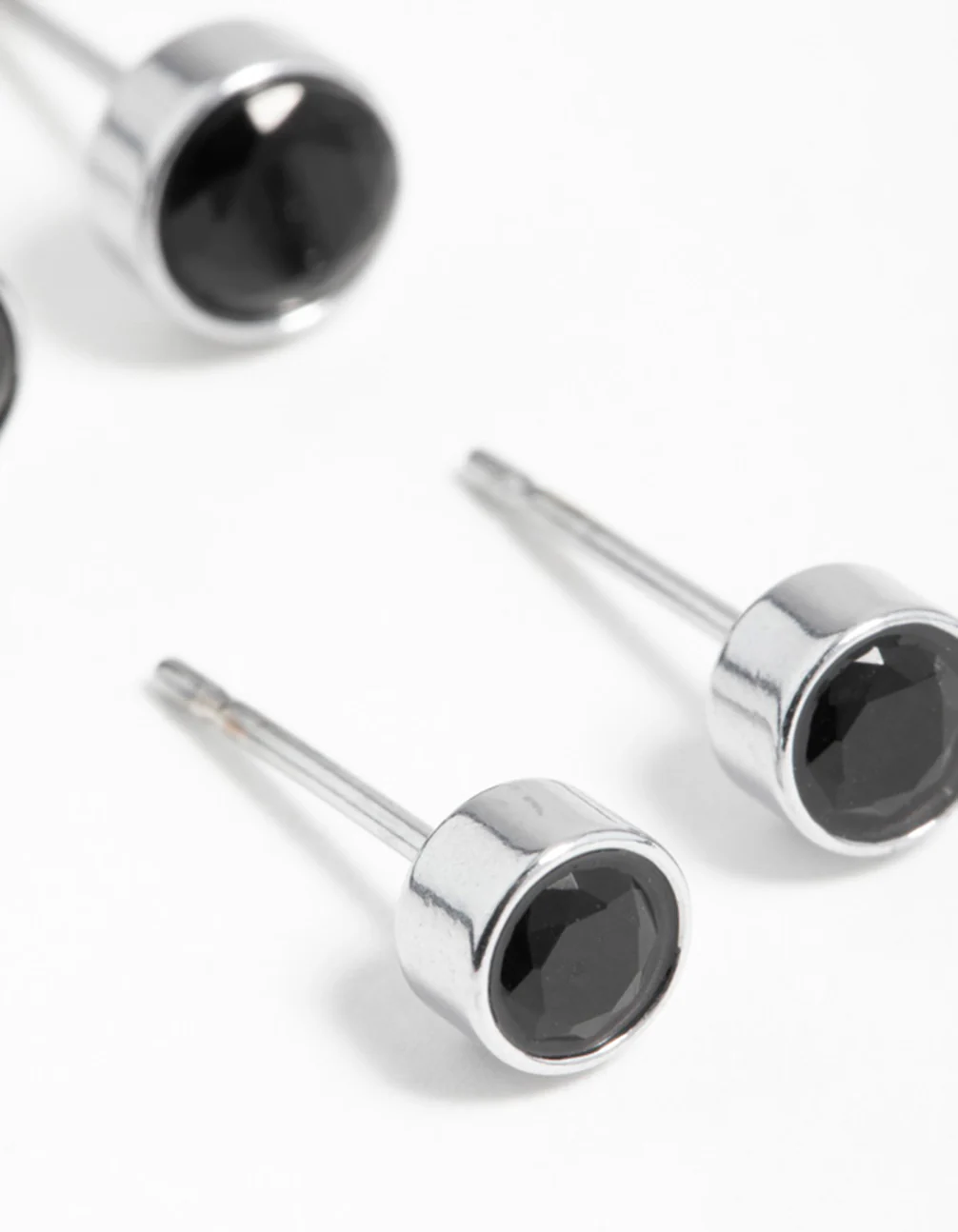 2222-black-cubic-zirconia-bezel-stud-earrings-2-pack-4.webp Black Cubic Zirconia Bezel Stud Earrings 2-Pack