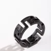 Black Cut-Out Design Ring