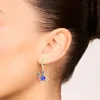223-gold-dark-blue-diamante-crab-huggie-earrings-1.webp Gold Dark Blue Diamante Crab Huggie Earrings