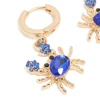 223-gold-dark-blue-diamante-crab-huggie-earrings-4.webp Gold Dark Blue Diamante Crab Huggie Earrings