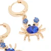 223-gold-dark-blue-diamante-crab-huggie-earrings-5.webp Gold Dark Blue Diamante Crab Huggie Earrings