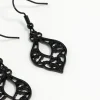Black Cutout Bohemian Drop Earrings