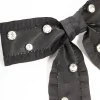 2246-black-diamante-frill-ribbon-bow-clip-2.webp Black Diamante Frill Ribbon Bow Clip