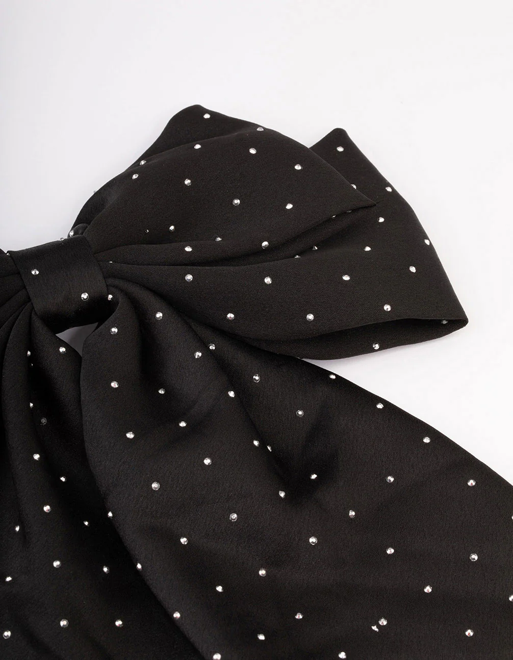 2256-black-diamante-satin-drop-hair-bow-clip-2.webp Black Diamante Satin Drop Hair Bow Clip