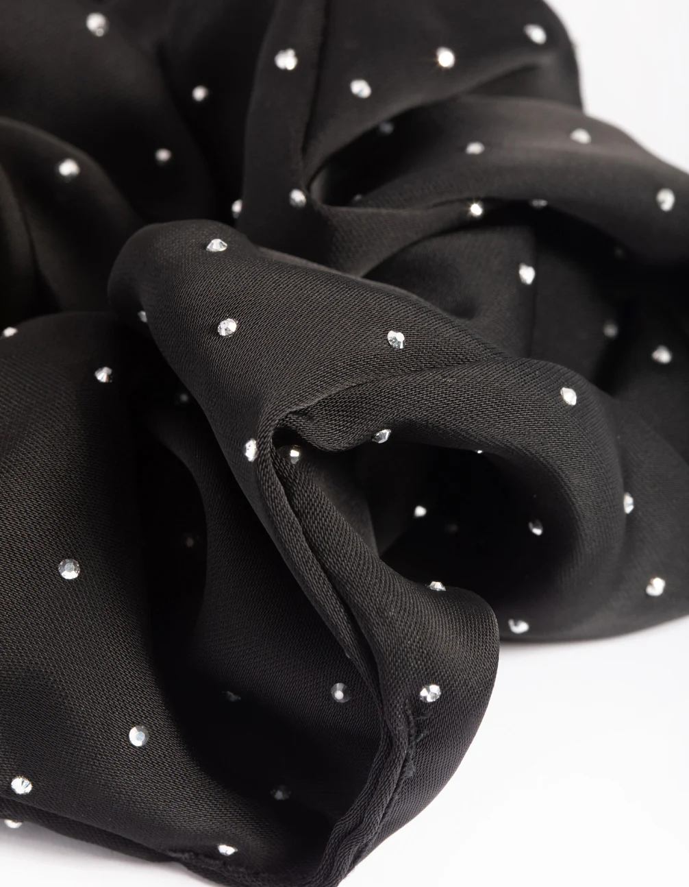 2257-black-diamante-scrunchie-4.webp Black Diamante Scrunchie
