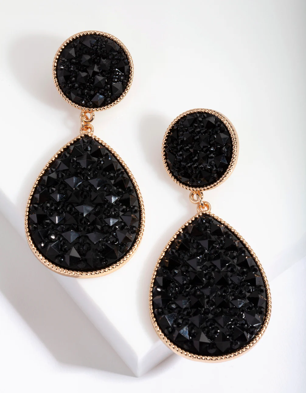 2278-black-embellished-teardrop-earrings-1.webp Black Embellished Teardrop Earrings