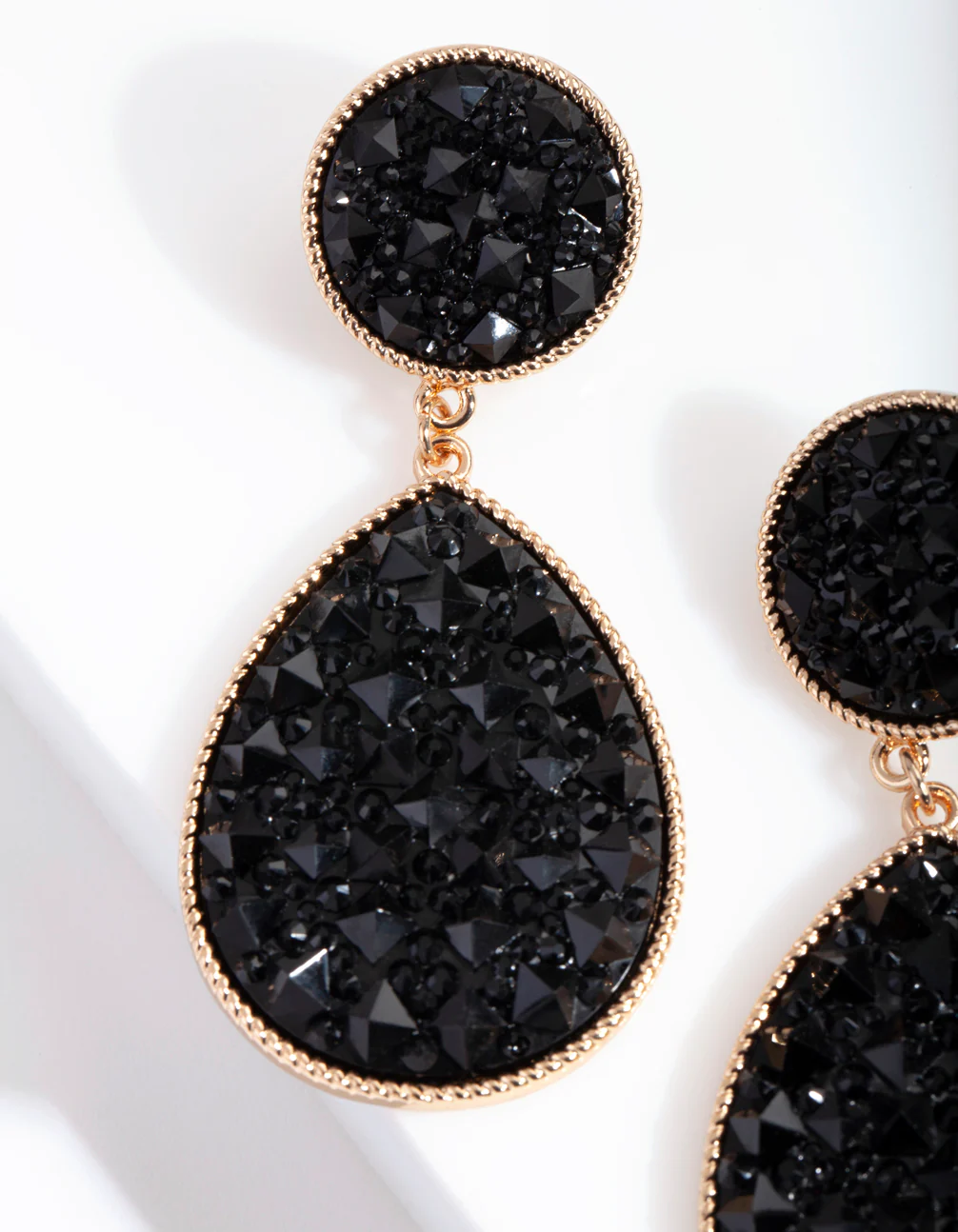 2278-black-embellished-teardrop-earrings-4.webp Black Embellished Teardrop Earrings