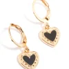 2282-black-enamel-heart-huggie-earrings-1.webp Black Enamel Heart Huggie Earrings