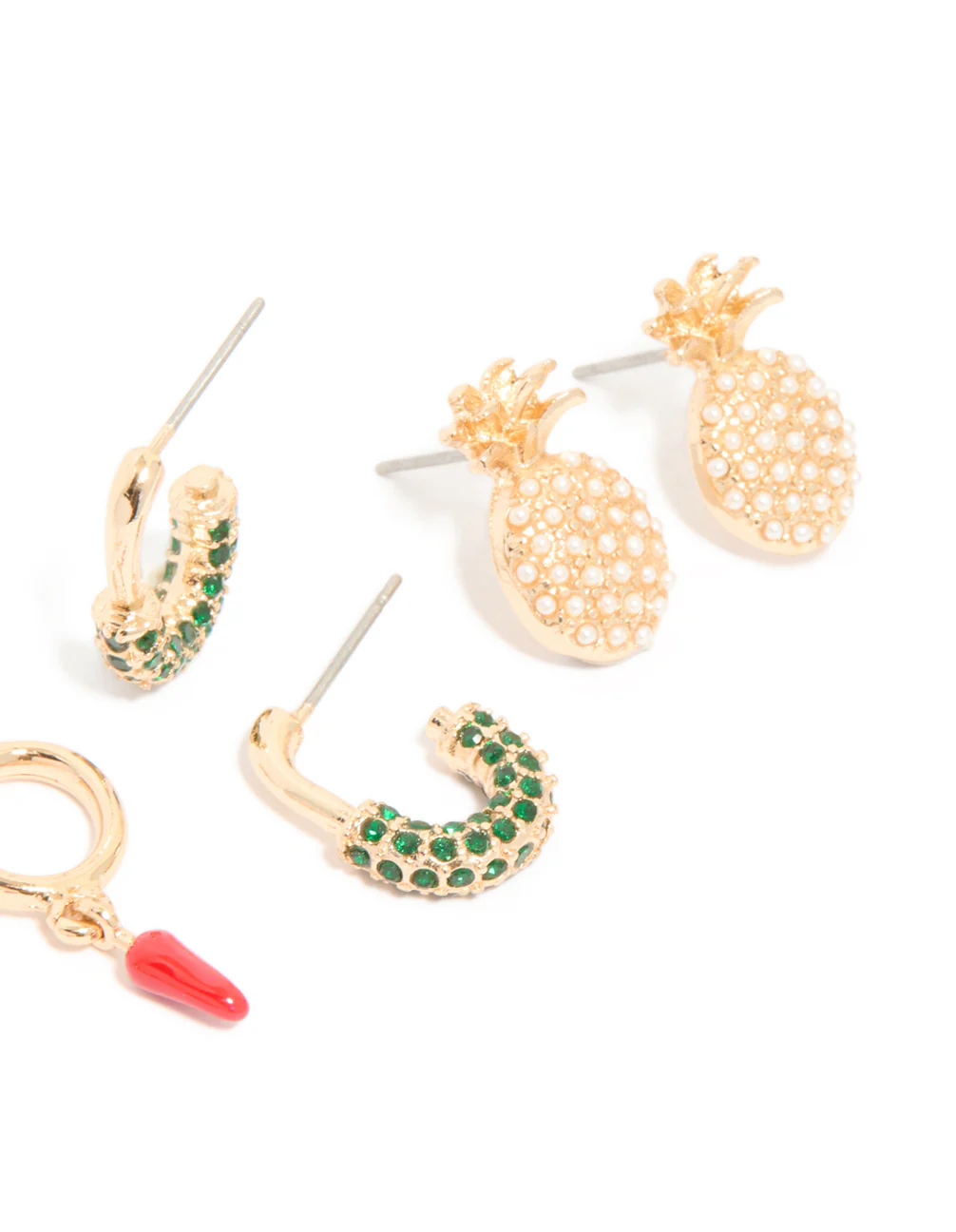 229-gold-diamante-fruit-earrings-5-pack-3.webp Gold Diamante Fruit Earrings 5-Pack